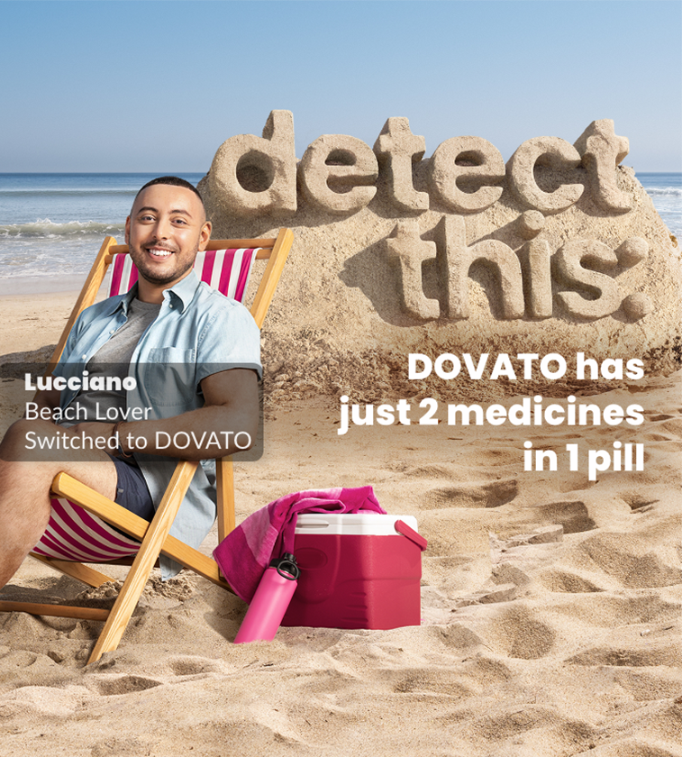 DOVATO has just 2 medicines in 1 pill